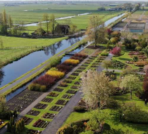 Uitzicht over de Proeftuin van Holland gelegen in het Groene Hart van Zuid-Holland